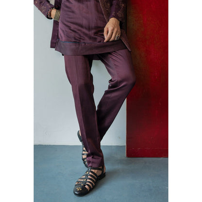 Jatin Malik Jewel Orchid Kurta with Trouser (Set of 2)