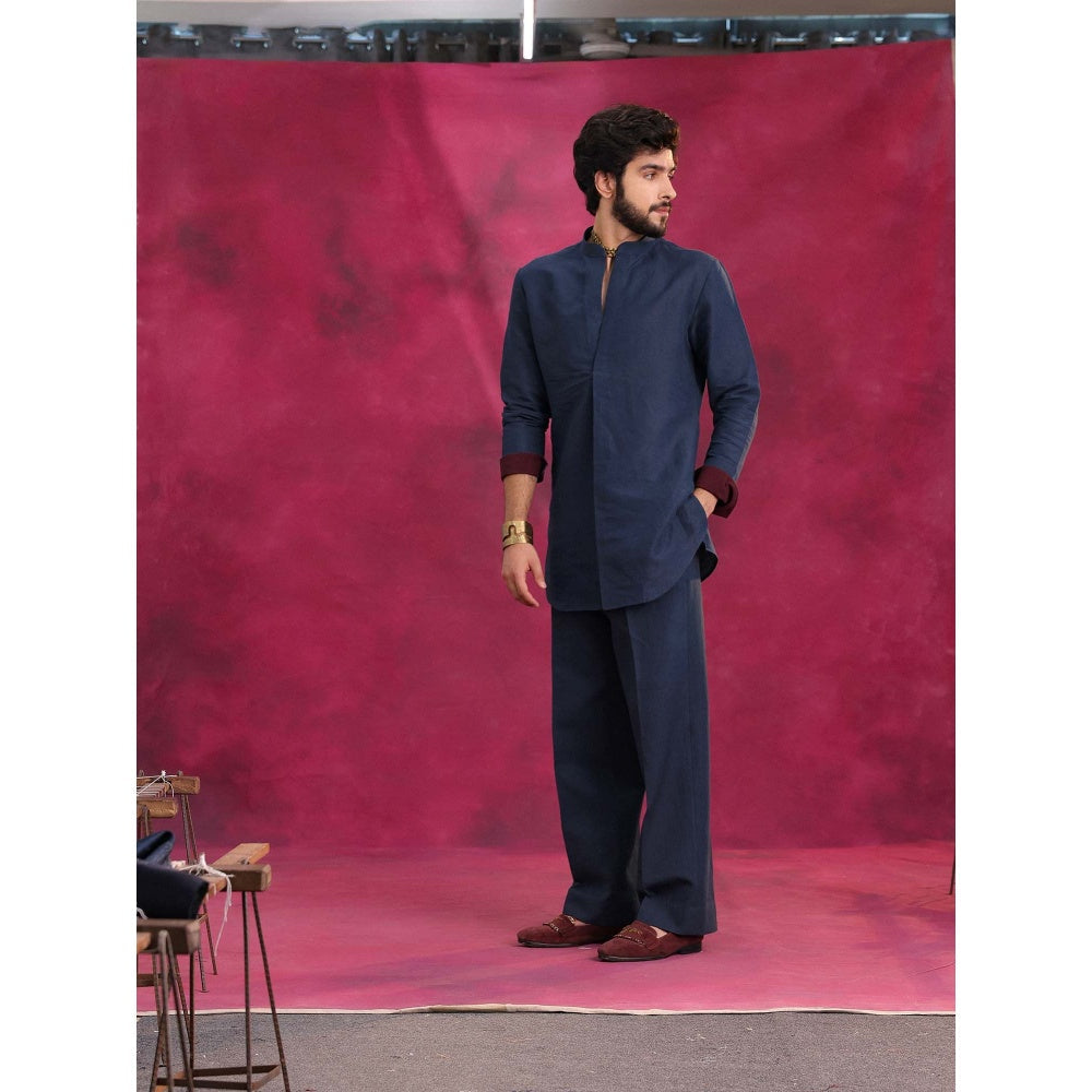 Jatin Malik The Classic Shirt Style Kurta with Trouser (Set of 2)