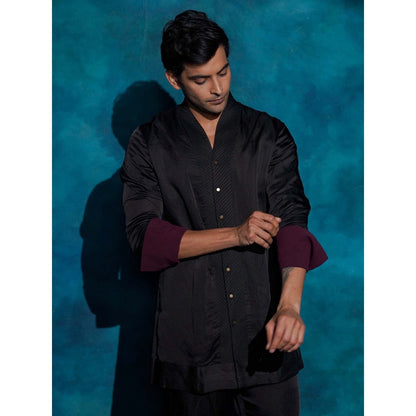 Jatin Malik Black Shirt with Trouser