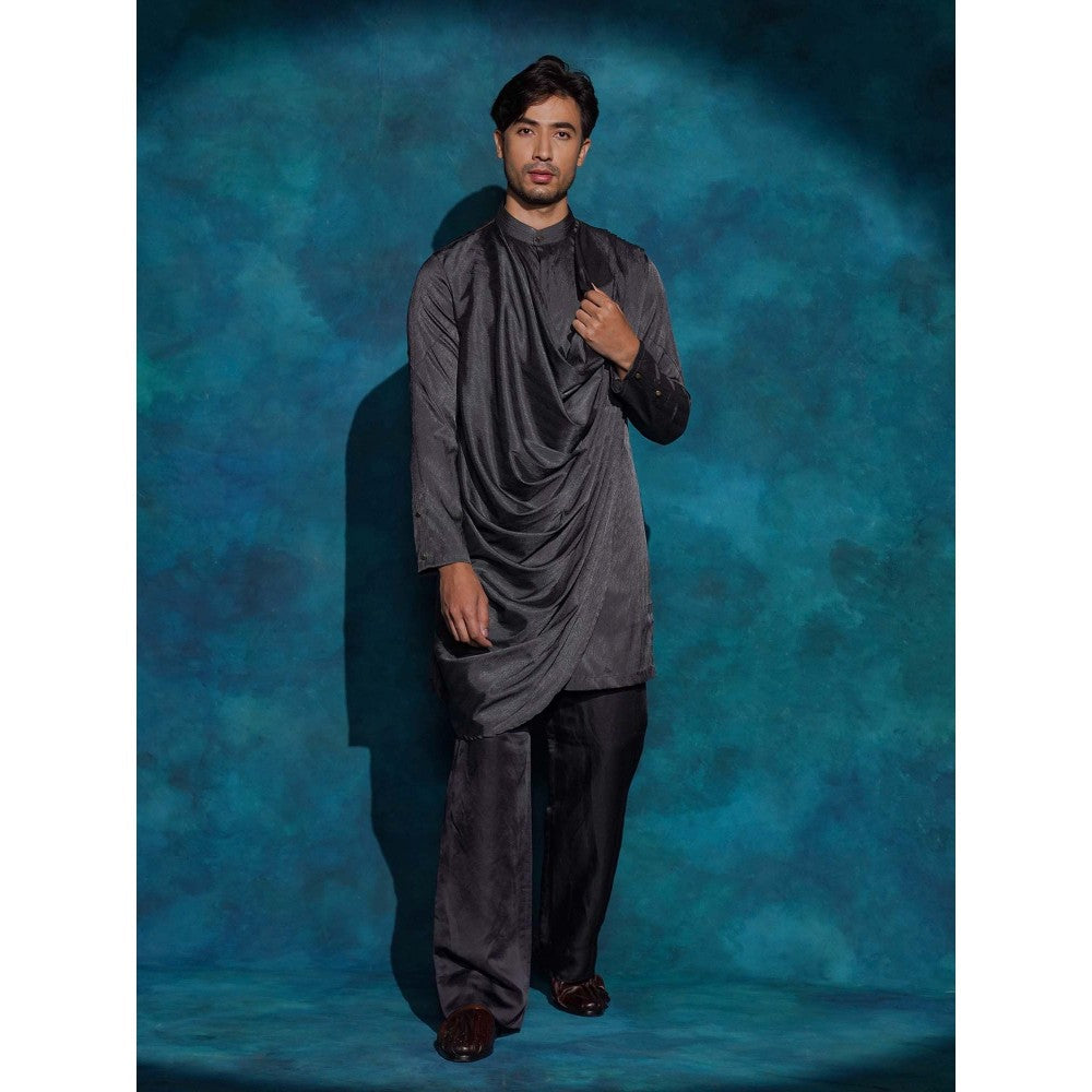 Jatin Malik Black Kurta with Trouser