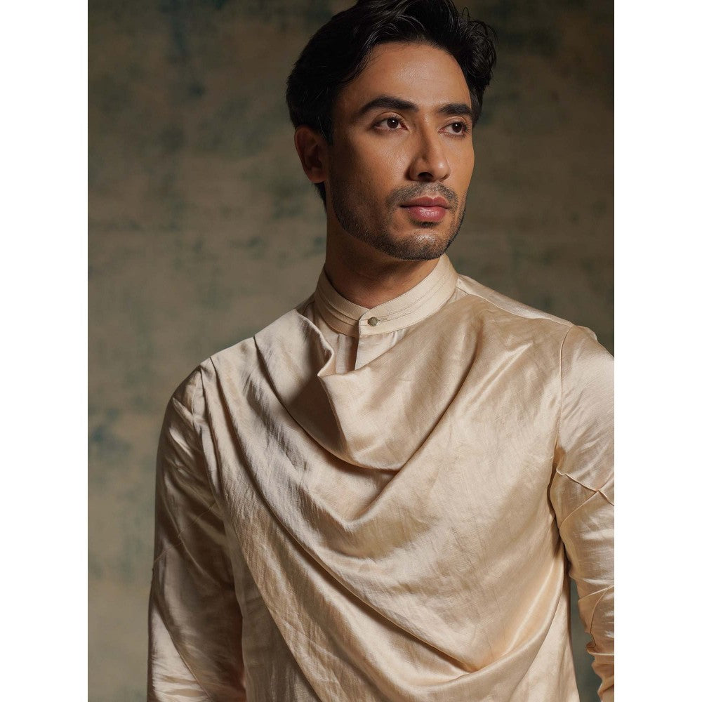 Jatin Malik Buttercream Long Kurta with Trouser