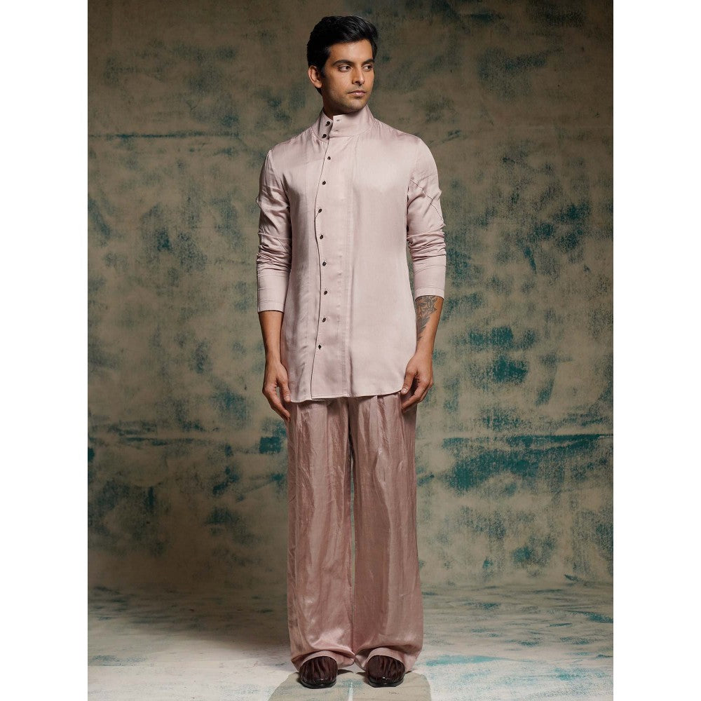 Jatin Malik Mauve Whisper Asymmetric Kurta with Trouser