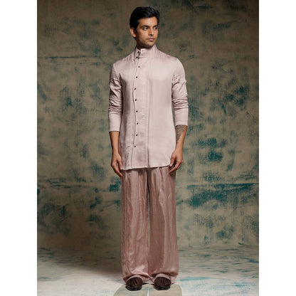 Jatin Malik Mauve Whisper Asymmetric Kurta with Trouser