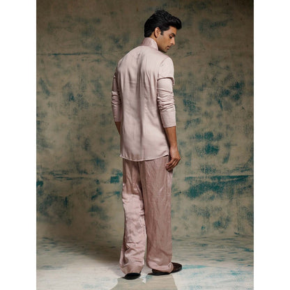 Jatin Malik Mauve Whisper Asymmetric Kurta with Trouser