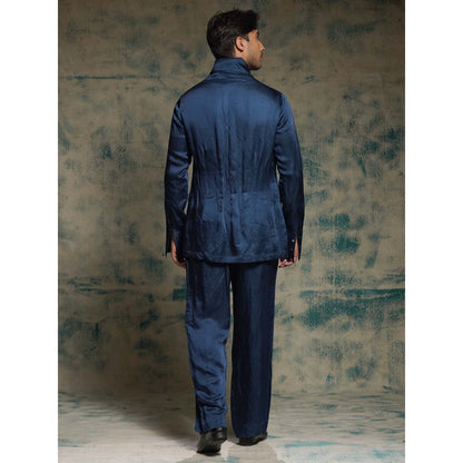 Jatin Malik Teal Stone Kurta with Trouser