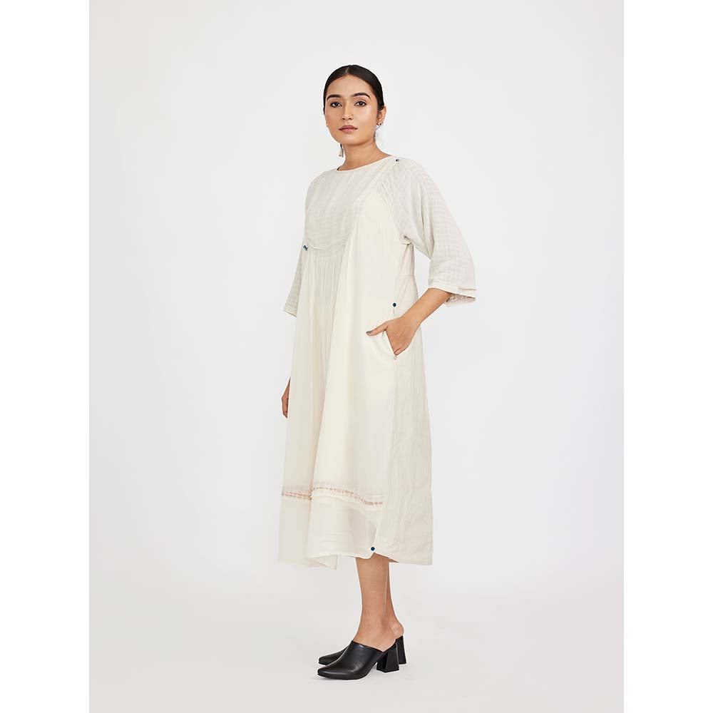 JAYATI GOENKA Ivory Midie U-Yoke Dress