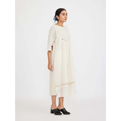 JAYATI GOENKA Ivory Midie U-Yoke Dress
