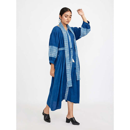 JAYATI GOENKA Blue Midi Dress (Set of 3)