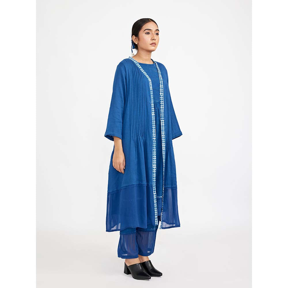 JAYATI GOENKA Blue Fuss Free Co-ord (Set of 3)