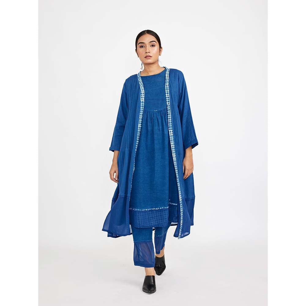 JAYATI GOENKA Blue Fuss Free Co-ord (Set of 3)