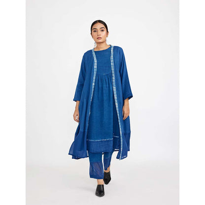 JAYATI GOENKA Blue Fuss Free Co-ord (Set of 3)