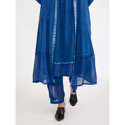JAYATI GOENKA Blue Fuss Free Co-ord (Set of 3)