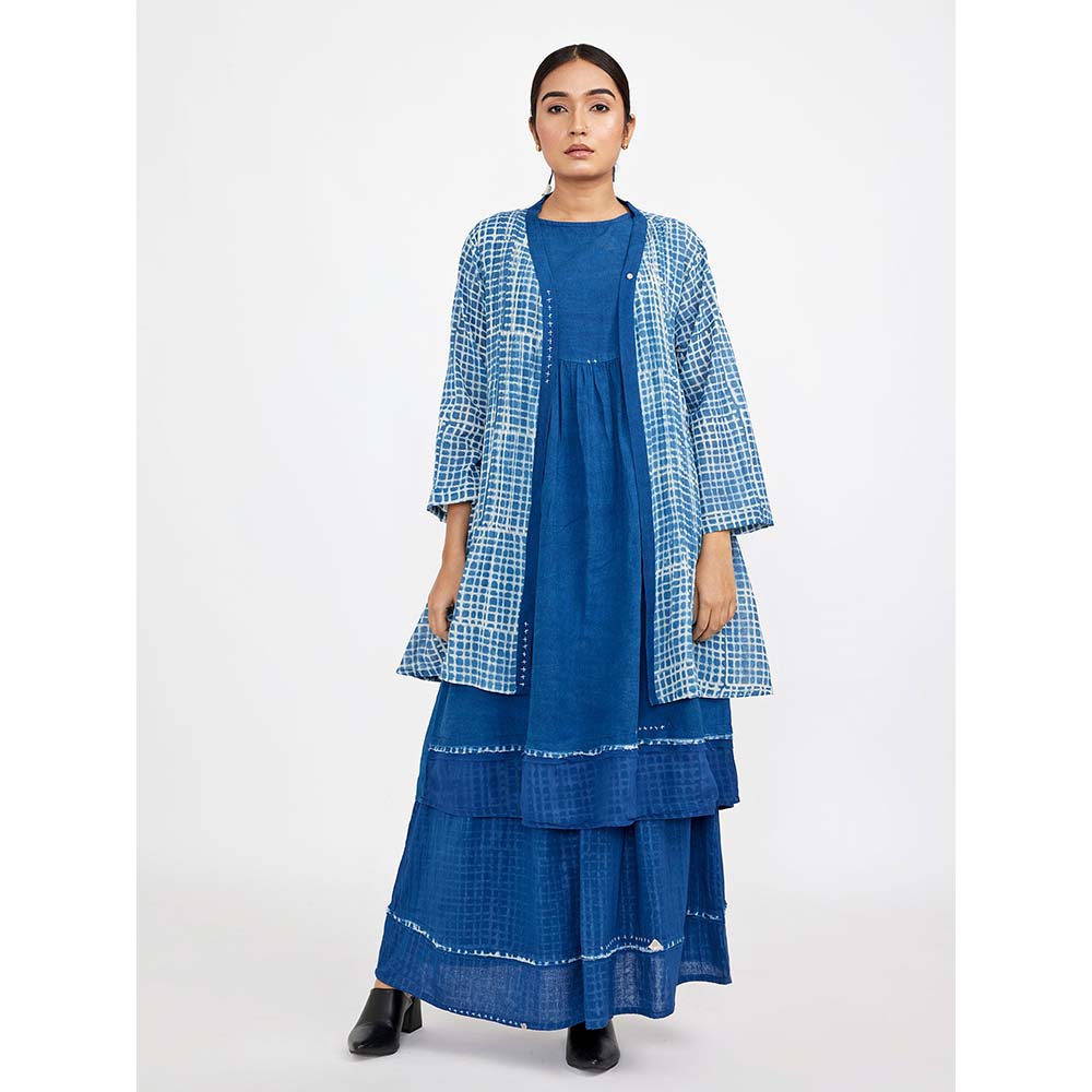 JAYATI GOENKA Blue Fuss Free Co-ord (Set of 4)