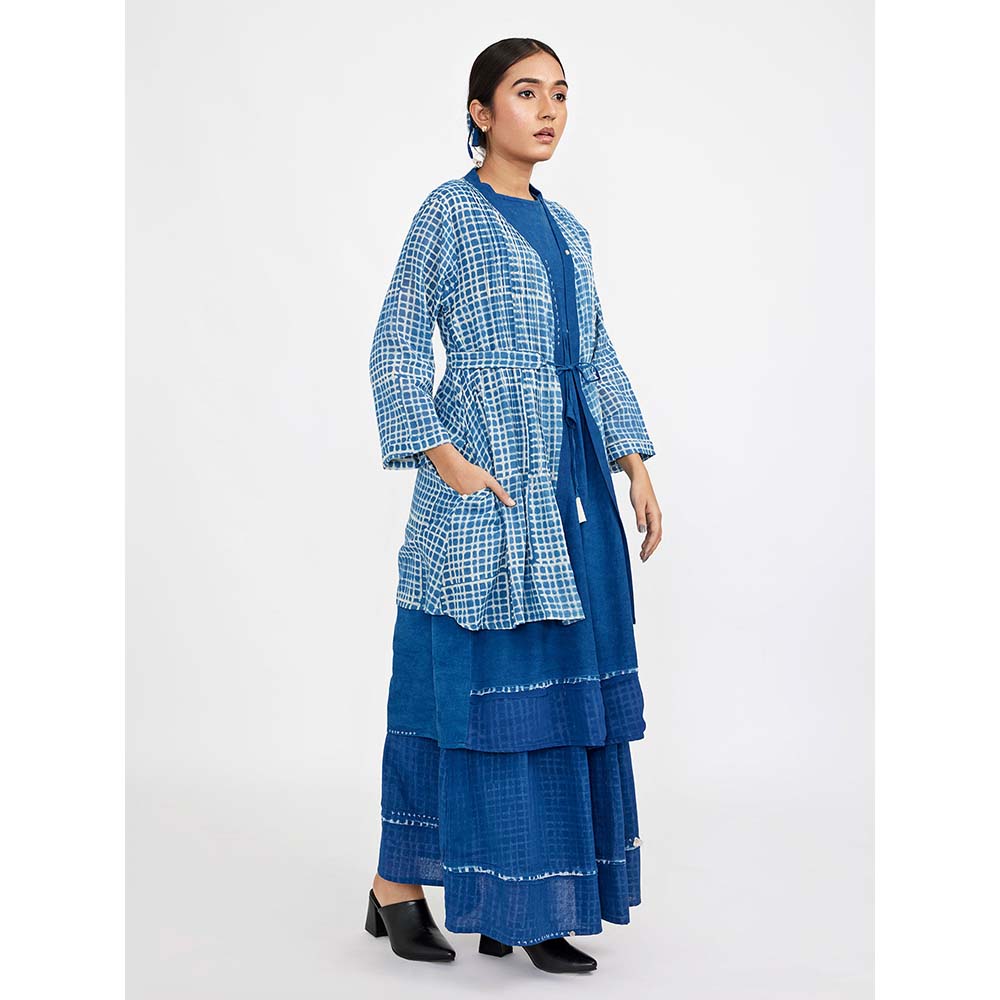 JAYATI GOENKA Blue Fuss Free Co-ord (Set of 4)