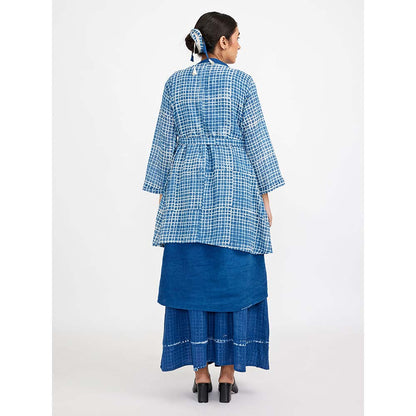 JAYATI GOENKA Blue Fuss Free Co-ord (Set of 4)