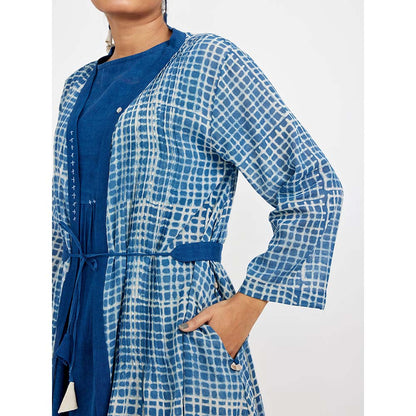 JAYATI GOENKA Blue Fuss Free Co-ord (Set of 4)