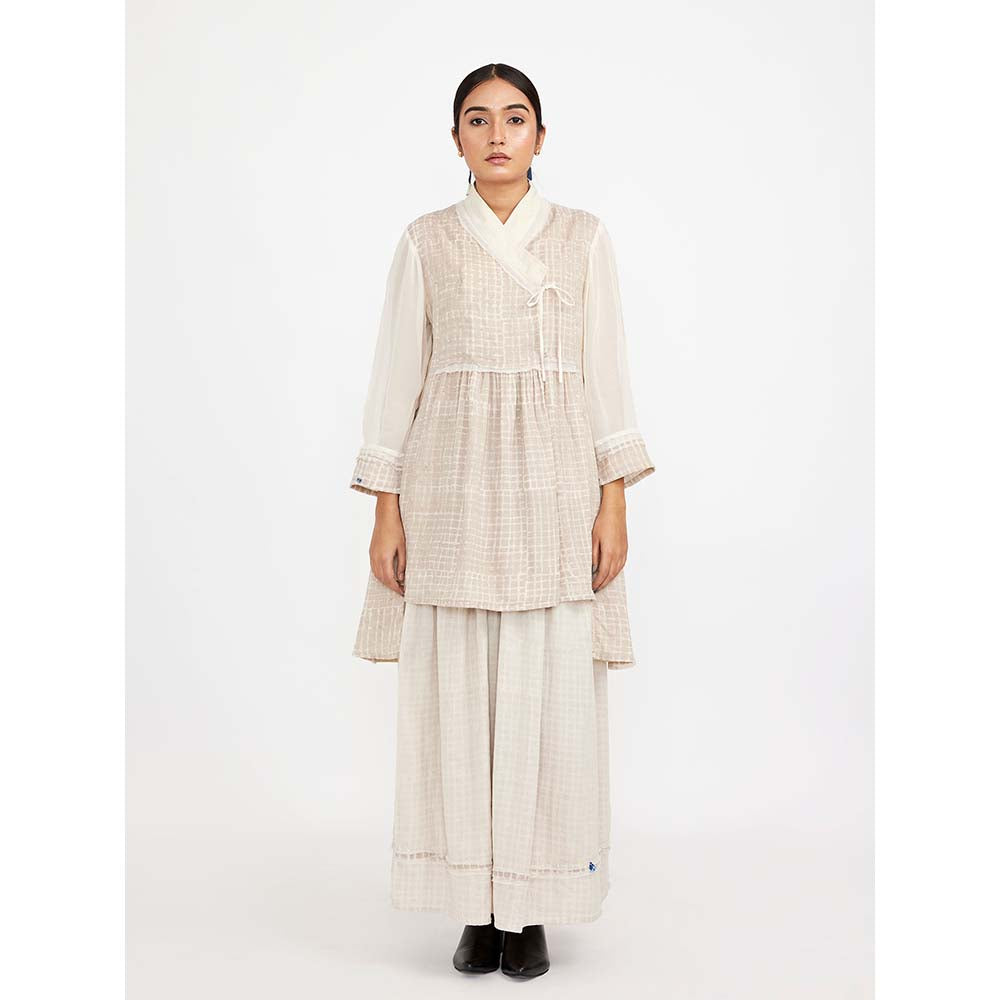 JAYATI GOENKA Beige Block Printed Co-ord (Set of 2)