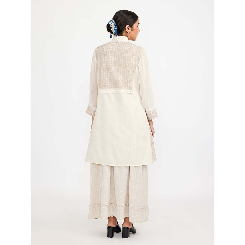 JAYATI GOENKA Beige Block Printed Co-ord (Set of 2)