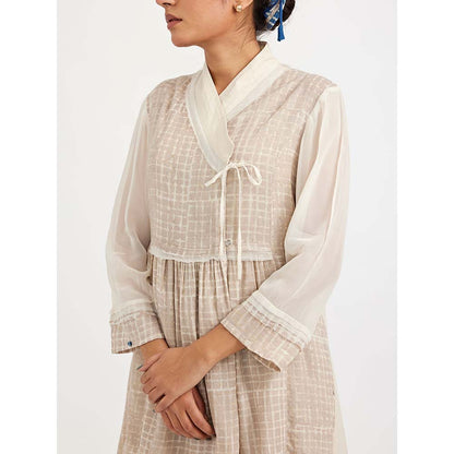JAYATI GOENKA Beige Block Printed Co-ord (Set of 2)