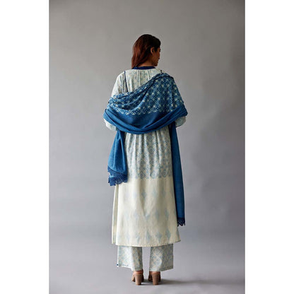 JAYATI GOENKA Blue Festive Printed Co-Ord (Set of 6)