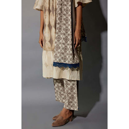 JAYATI GOENKA 24 X 7 Rooted Beige Printed Co-Ord (Set of 5)