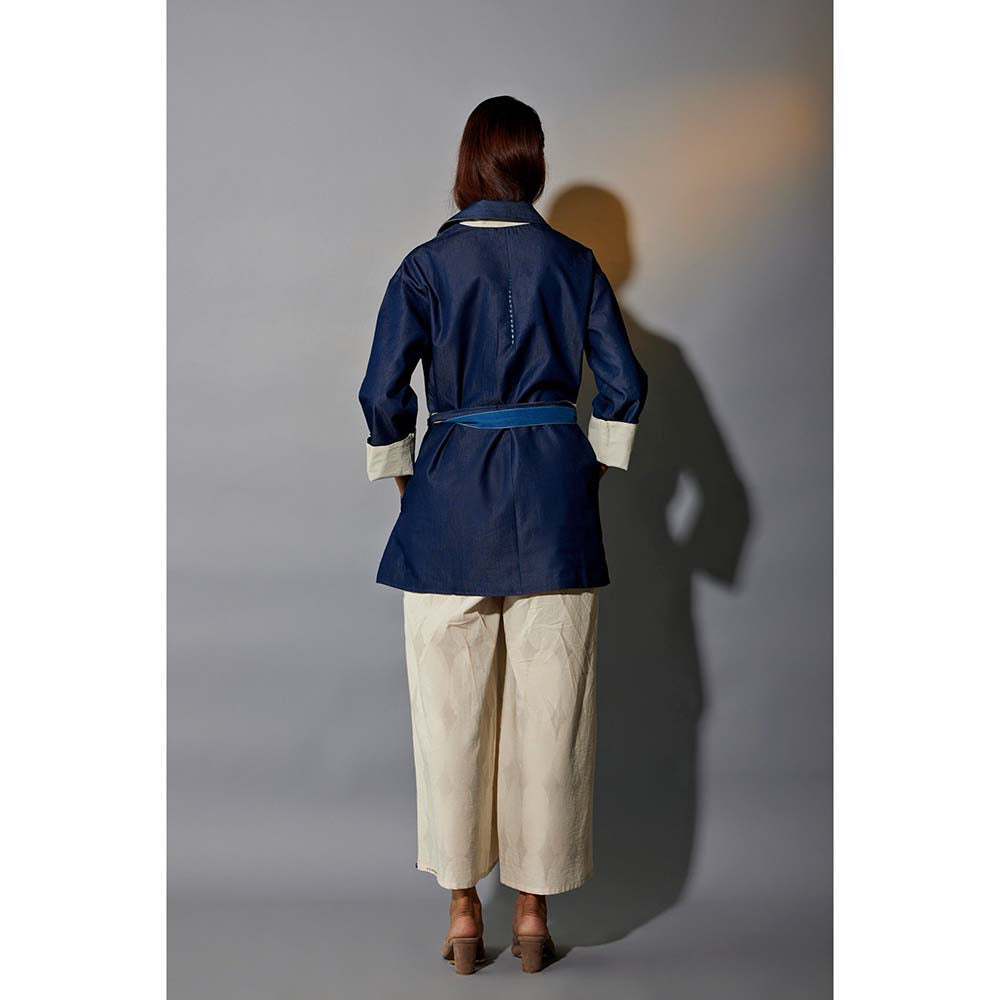 JAYATI GOENKA Denim Jacket Reversible Co-Ord (Set of 4)