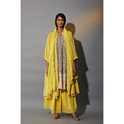JAYATI GOENKA Haldi Festive Yellow Printed Co-Ord (Set of 6)