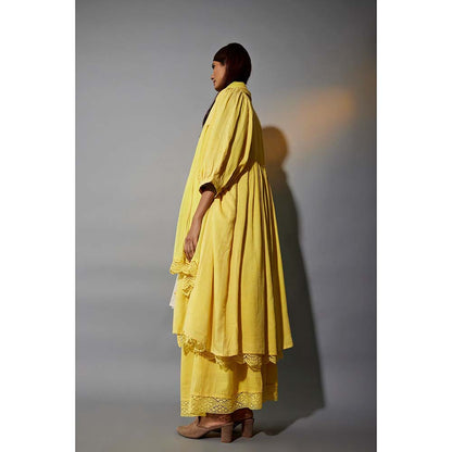 JAYATI GOENKA Haldi Festive Yellow Printed Co-Ord (Set of 6)