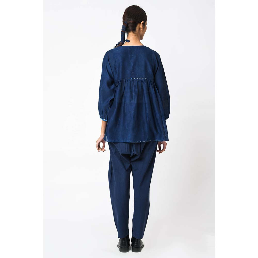 JAYATI GOENKA Solid Blueberry Co-Ord (Set of 2)