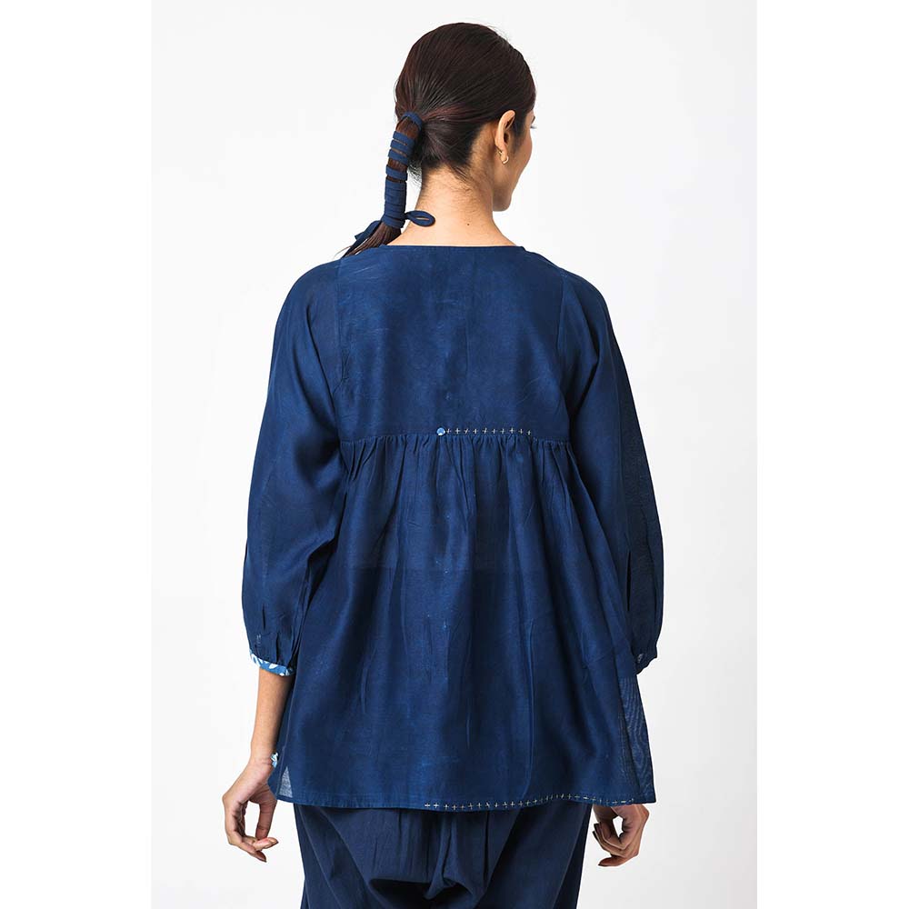 JAYATI GOENKA Solid Blueberry Top