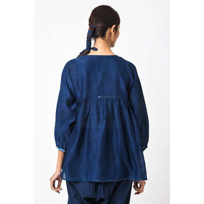 JAYATI GOENKA Solid Blueberry Top
