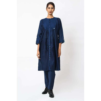 JAYATI GOENKA Solid Royal Indigo Co-Ord (Set of 2)