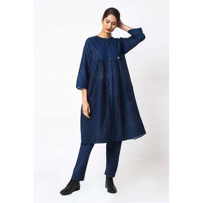 JAYATI GOENKA Solid Royal Indigo Co-Ord (Set of 2)