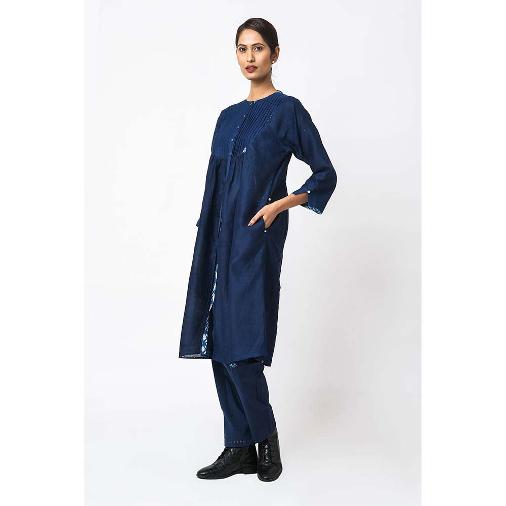 JAYATI GOENKA Solid Royal Indigo Co-Ord (Set of 2)