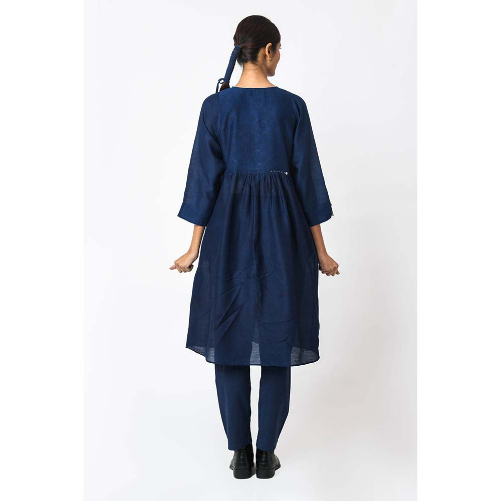 JAYATI GOENKA Solid Royal Indigo Co-Ord (Set of 2)