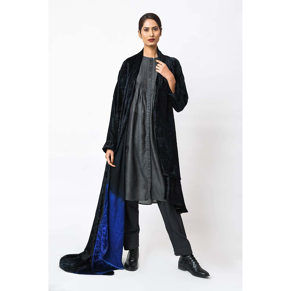 JAYATI GOENKA Royal Wrap Velvet Jacket with Belt (Set of 2)