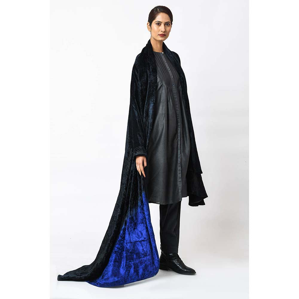 JAYATI GOENKA Royal Wrap Velvet Jacket with Belt (Set of 2)