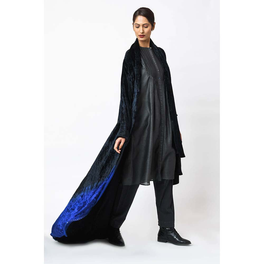 JAYATI GOENKA Royal Wrap Velvet Jacket with Belt (Set of 2)