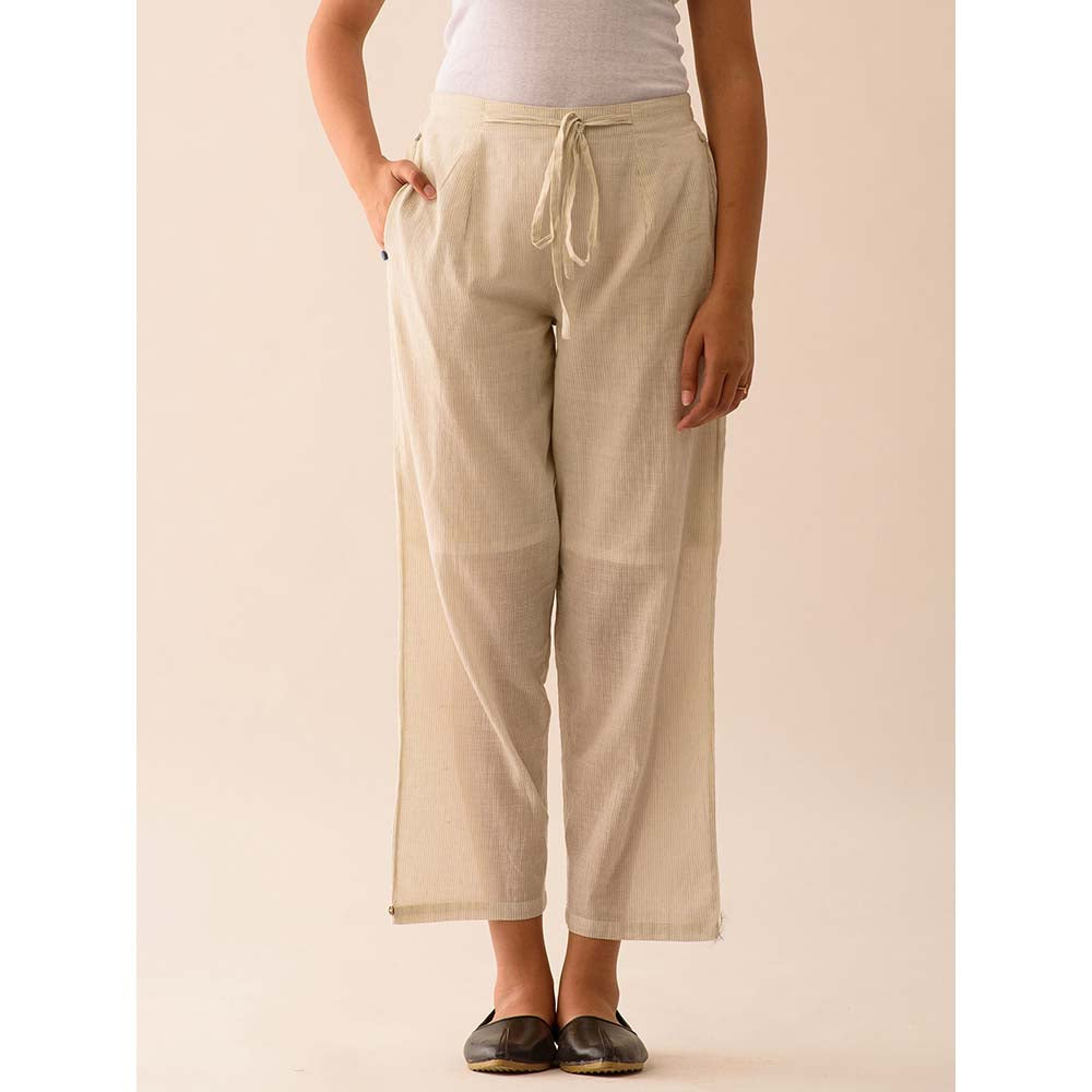 JAYATI GOENKA Beige Solid Pants