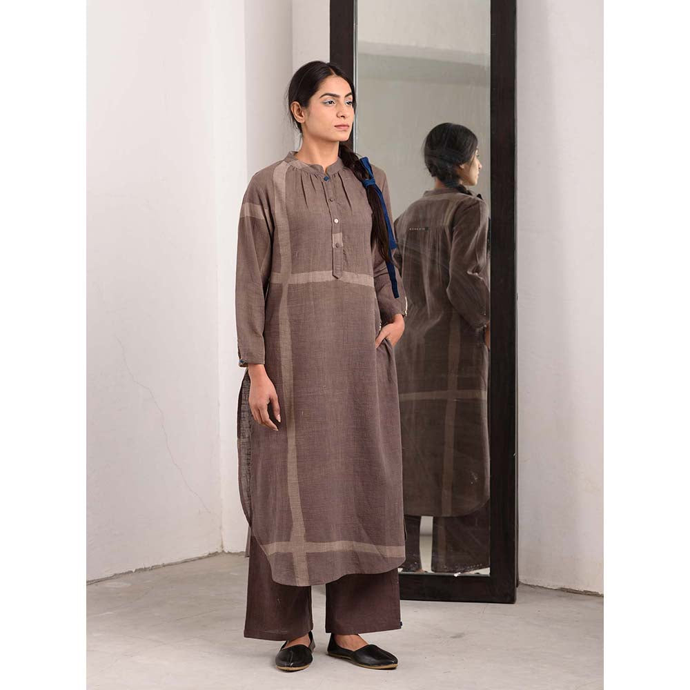 JAYATI GOENKA Taupe Geometric Kurta