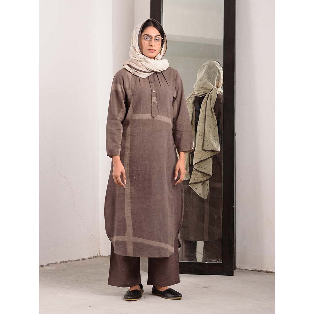 JAYATI GOENKA Taupe Geometric Kurta