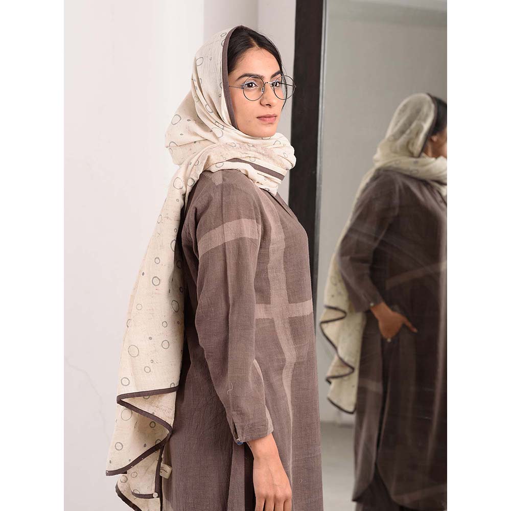 JAYATI GOENKA Taupe Geometric Kurta