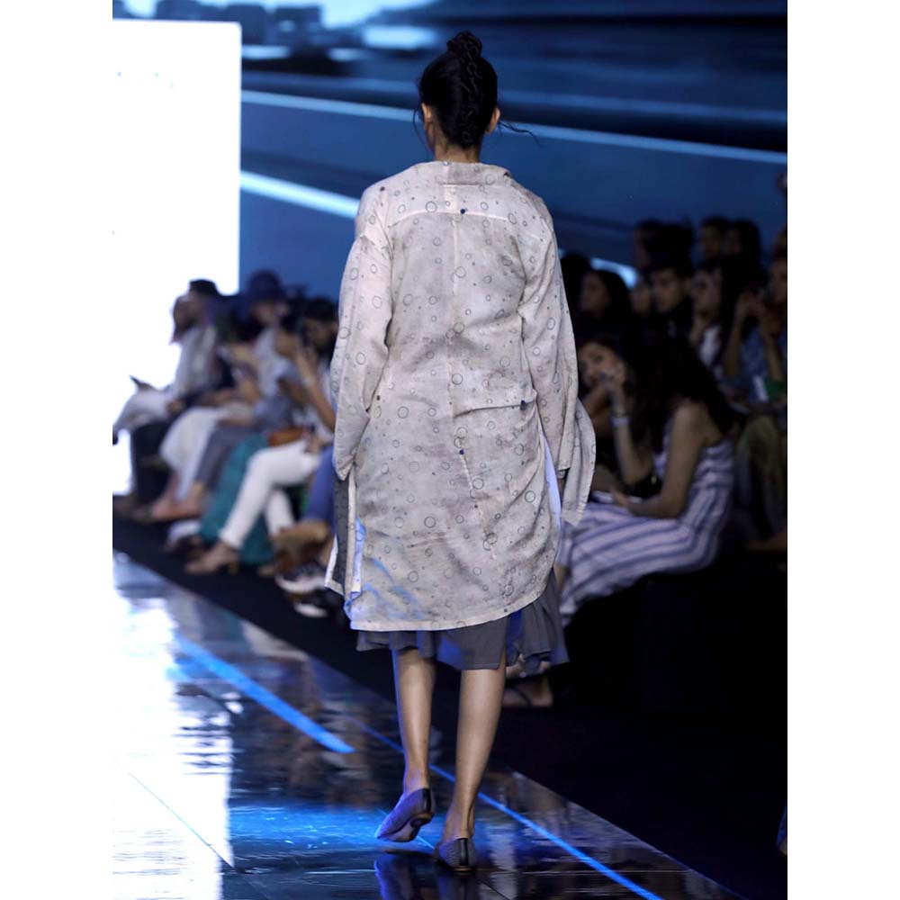 JAYATI GOENKA Grey Pleated Midi Dress