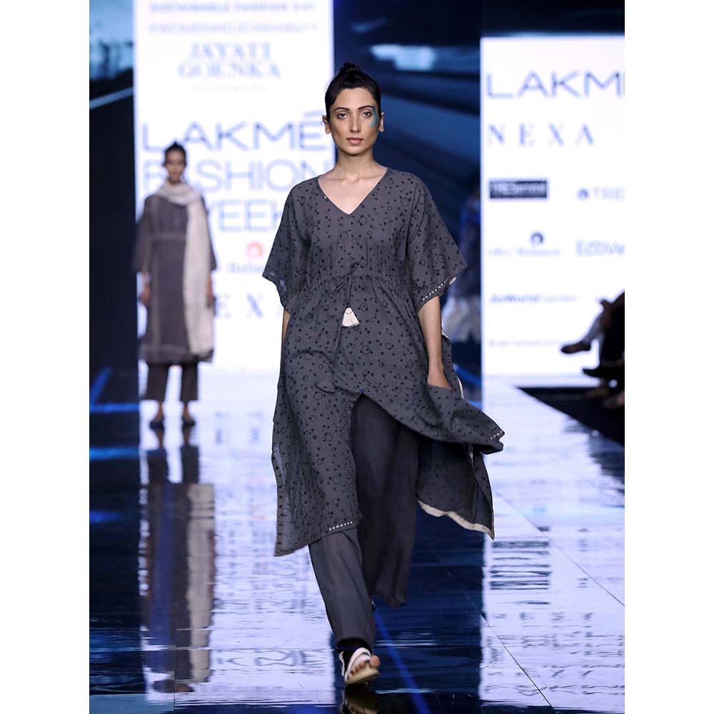 JAYATI GOENKA Grey Printed Kaftan