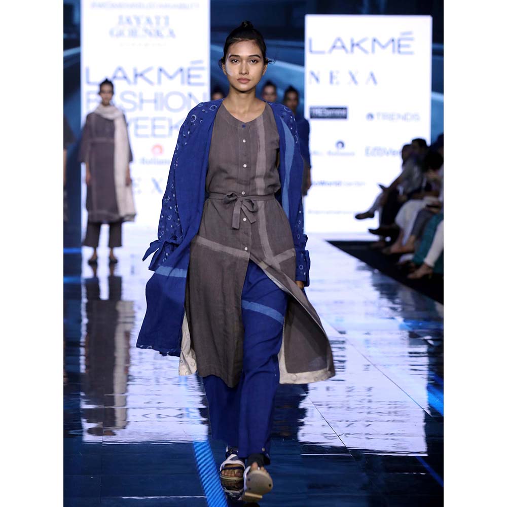 JAYATI GOENKA Indigo Solid Pants
