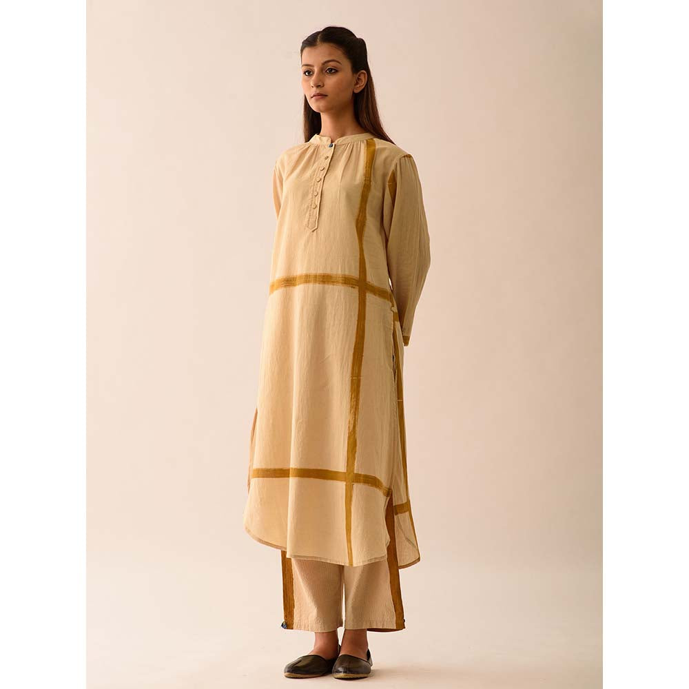 JAYATI GOENKA Beige Geometric Kurta
