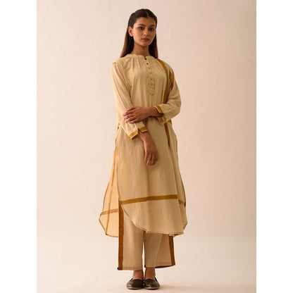 JAYATI GOENKA Beige Geometric Kurta