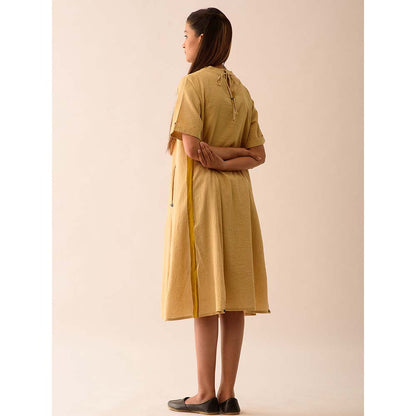 JAYATI GOENKA Beige Solid Midi Dress