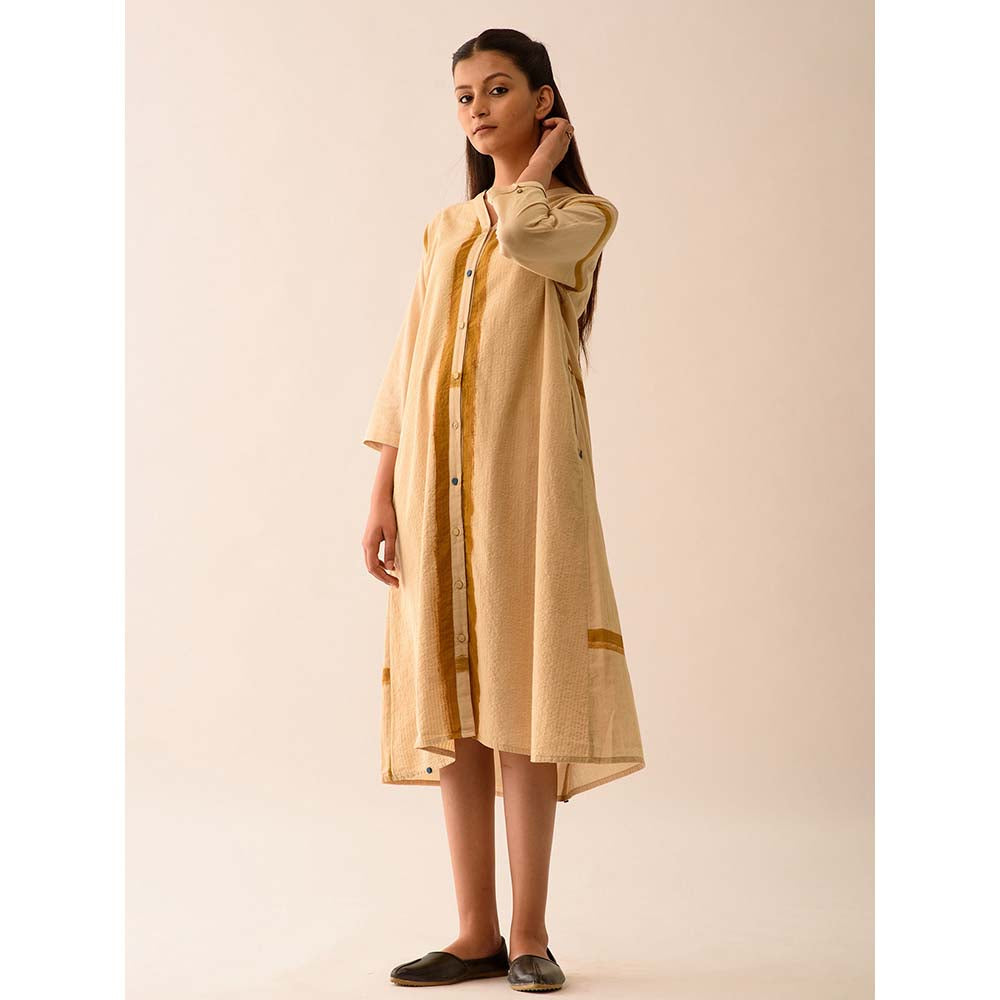 JAYATI GOENKA Beige Geometric Midi Dress