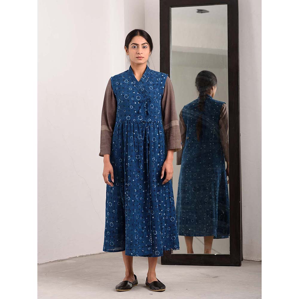 JAYATI GOENKA Blue Printed Midi Dress